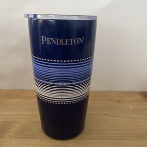 Pendleton Tumbler Blue Striped Double Wall Vacuum Insulated Stainless Steel 20oz